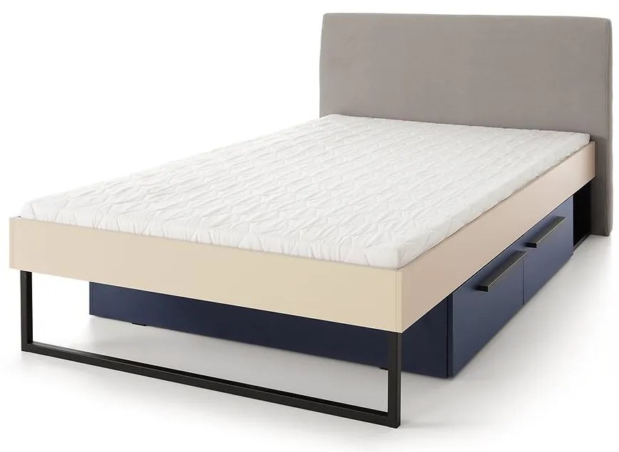 Posteľ Sergio SE13  120 Béžová /Námornícka Modrá