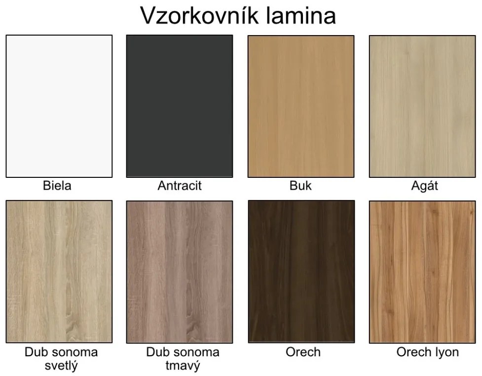 Nabytekmorava Policová skriňa s dvierkami Alfa 181 farba lamina: Dub sonoma tmavý