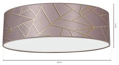 Stropné svietidlo ZIGGY 3xE27/60W/230V ružová/zlatá