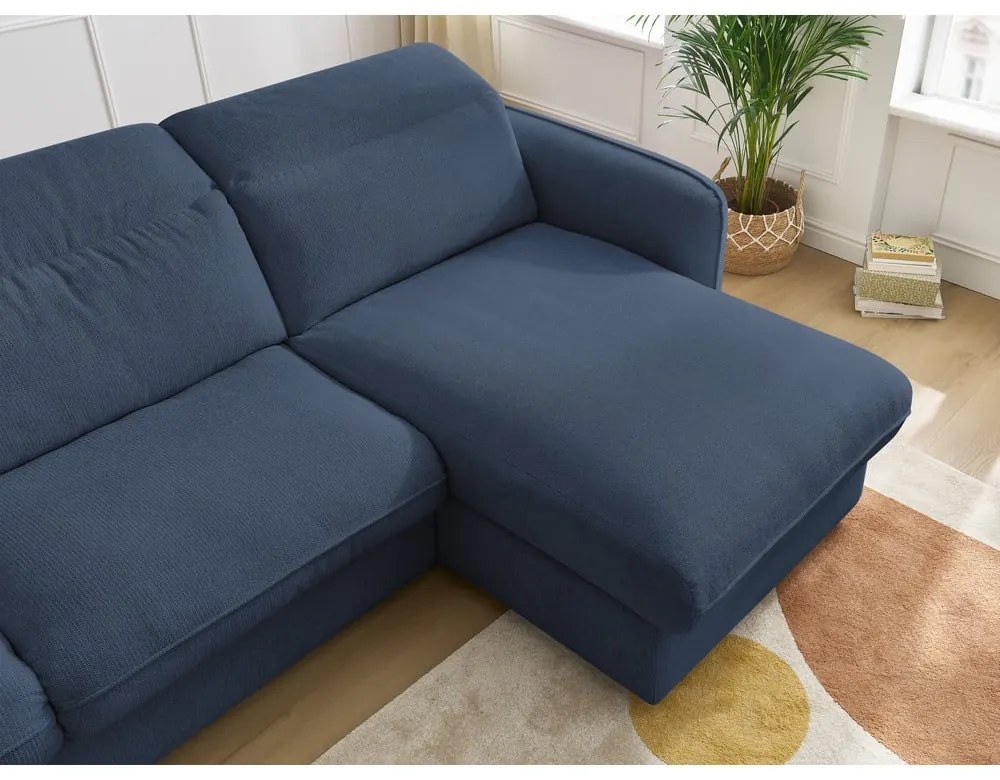 Tmavomodrá rozkladacia rohová pohovka (variabilná) Achille – Bobochic Paris