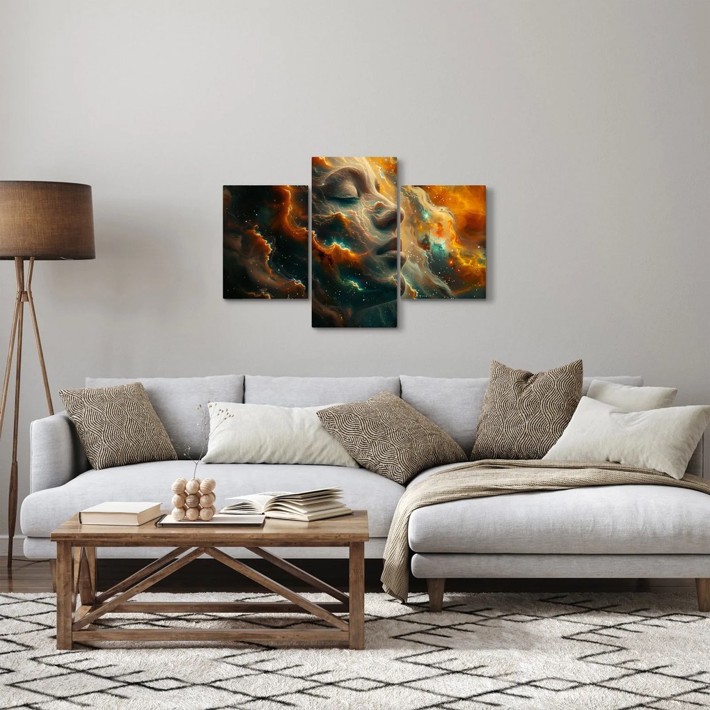 Obraz - Tvár vo vesmíre (90x60 cm)