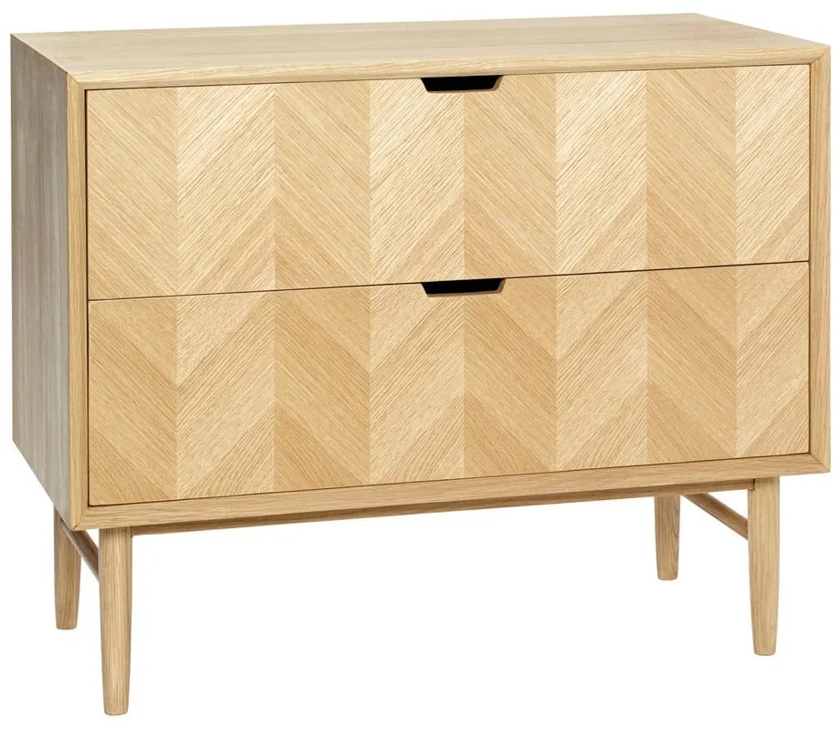 Komoda z dubového dreva so zásuvkami Hübsch Herringbone