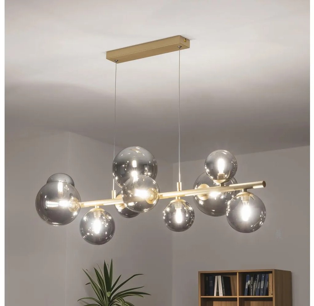 Brilagi - LED Luster na lanku MILLA 10xG9/3W/230V zlatá/dymová
