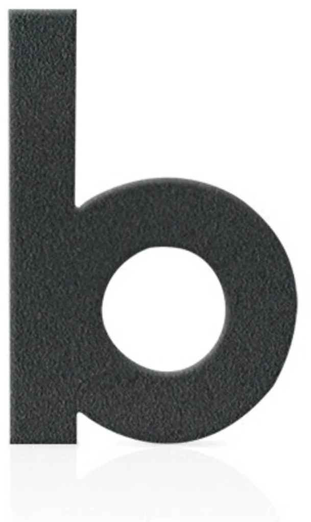 Čísla domu z ušľachtilej ocele, písmeno b, sivé