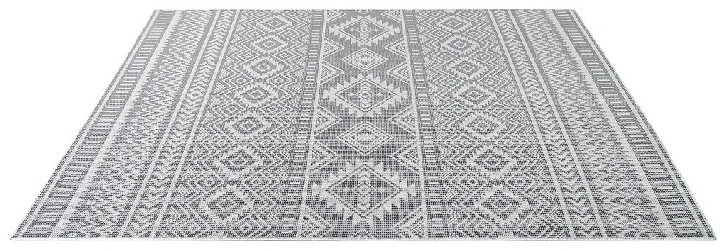 Dekorstudio Šnurkový koberec PALM 3522 - antracitový Rozmer koberca: 150x150cm