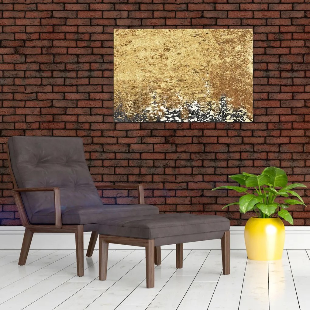 Obraz - Zlatá štruktúra N⁰3 (90x60 cm)