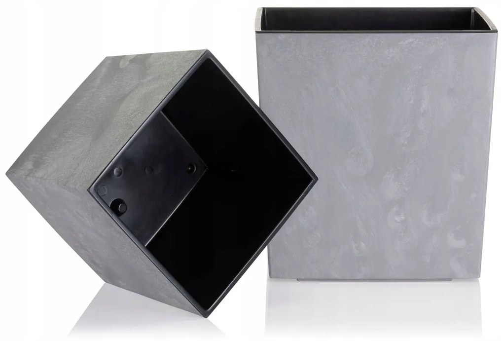 Kvetináč Flore 19x19 cm šedý betón