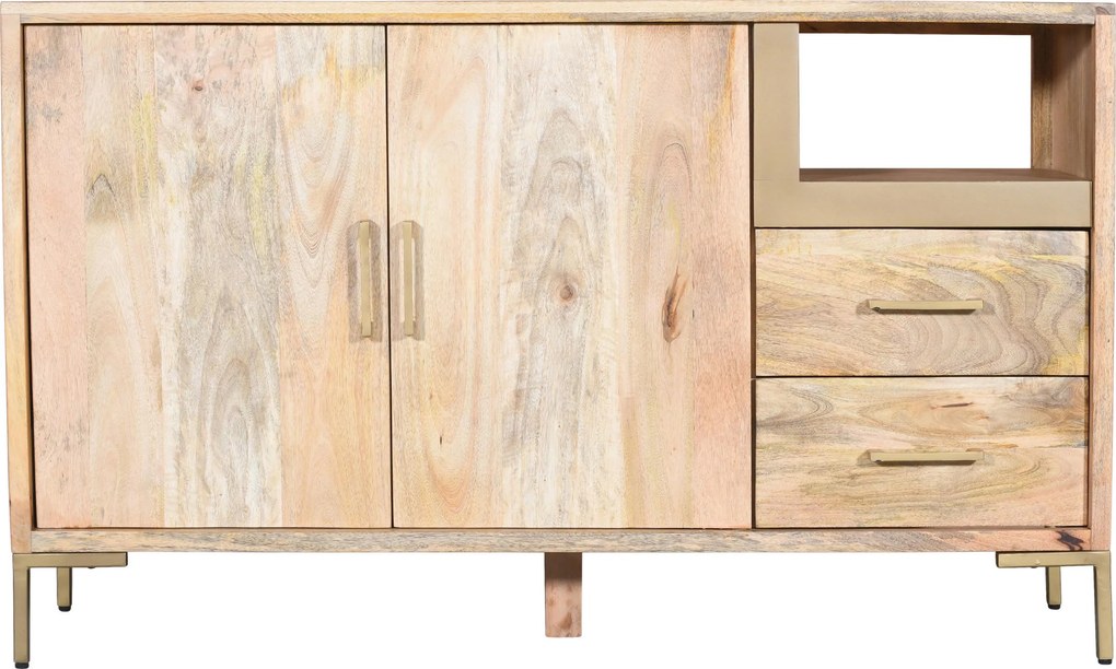 XXXLutz KOMODA, mangové drevo, prírodná farba, 145/87/40 cm MID.YOU - Komody - 002367017201