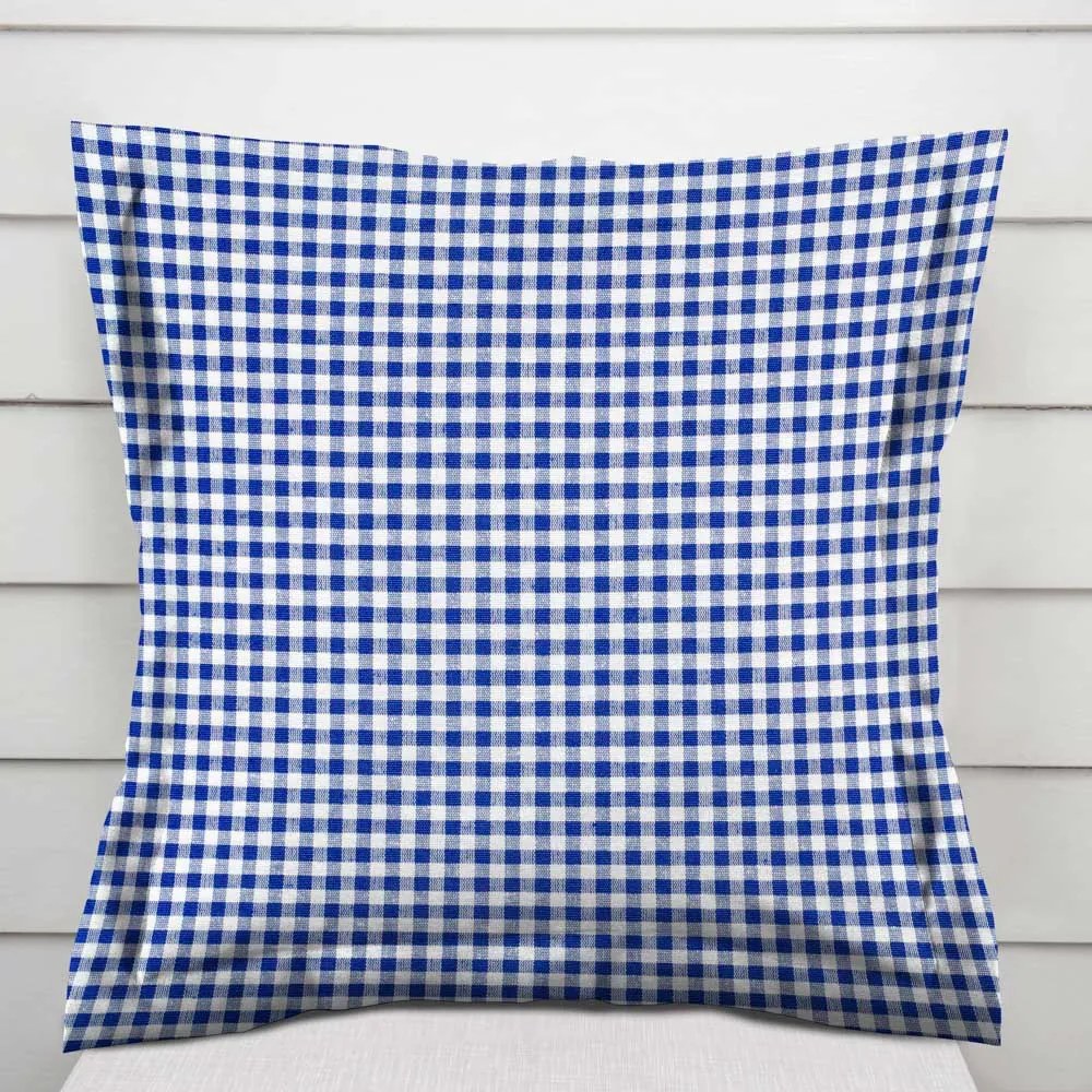 Biante Dekoračná obliečka na vankúš s lemom Rebeka RE-009 Modro-biela kocka malá 50 x 50 cm