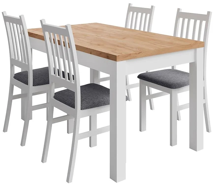 Jedálenská zostava Mibet biela/craft