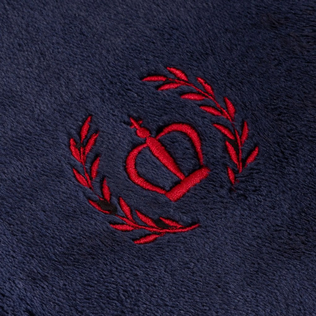 Dámský župan Roger M tmavě modrý/červený