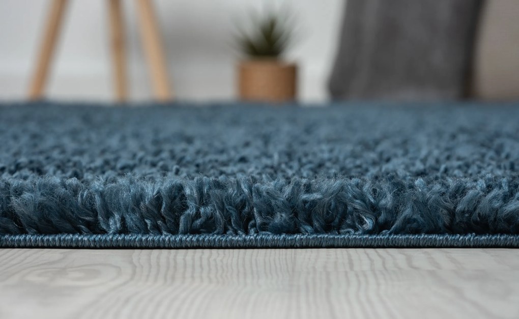 AKCIA: 120x180 cm Kusový koberec My Shaggy dunkelblau, modrá, chodba / predsieň, My Flair