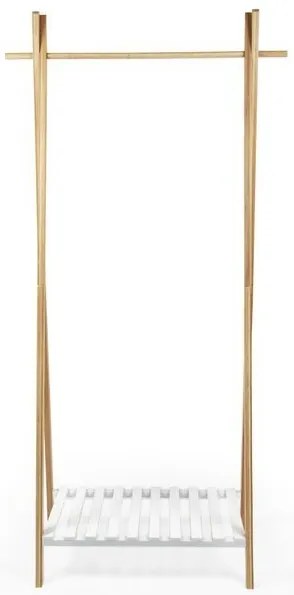 Stojan na šaty Compactor Bamboo Stender, prírodné drevo