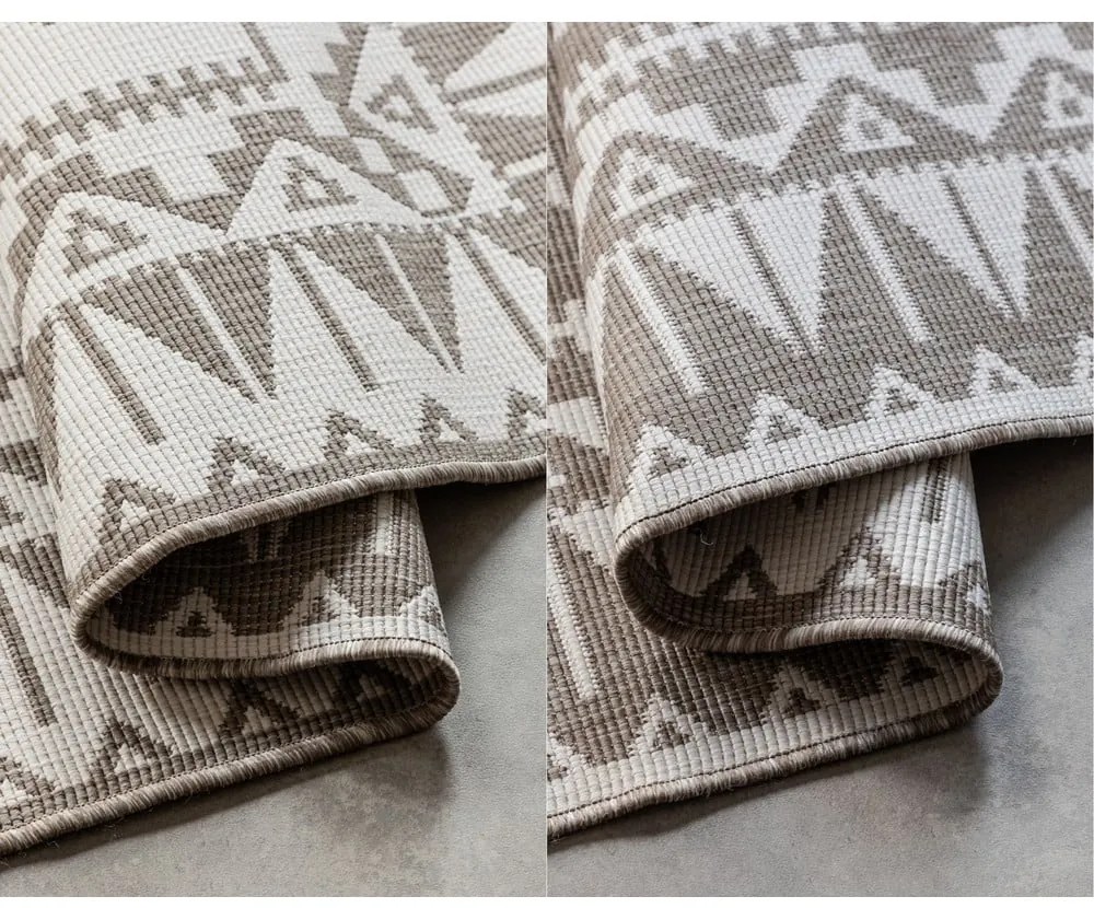 Krémovo-hnedý vonkajší koberec 160x230 cm Gemini – Elle Decoration