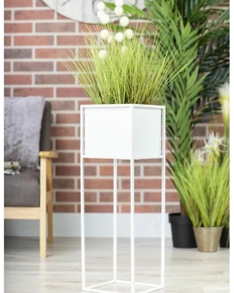 Stojan na kvety 70x24 cm biela