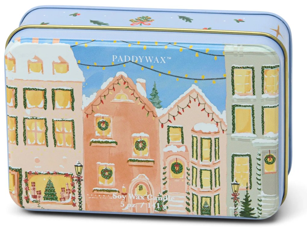 Paddywax Vonná sviečka v plechovej dóze Christmas Village 141 g