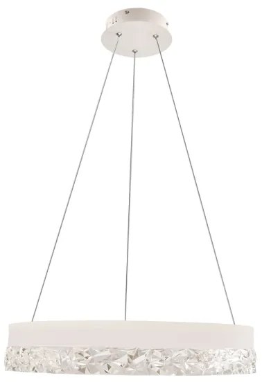LED luster na lanku FROZI LED/32W/230V priemer 50 cm biely