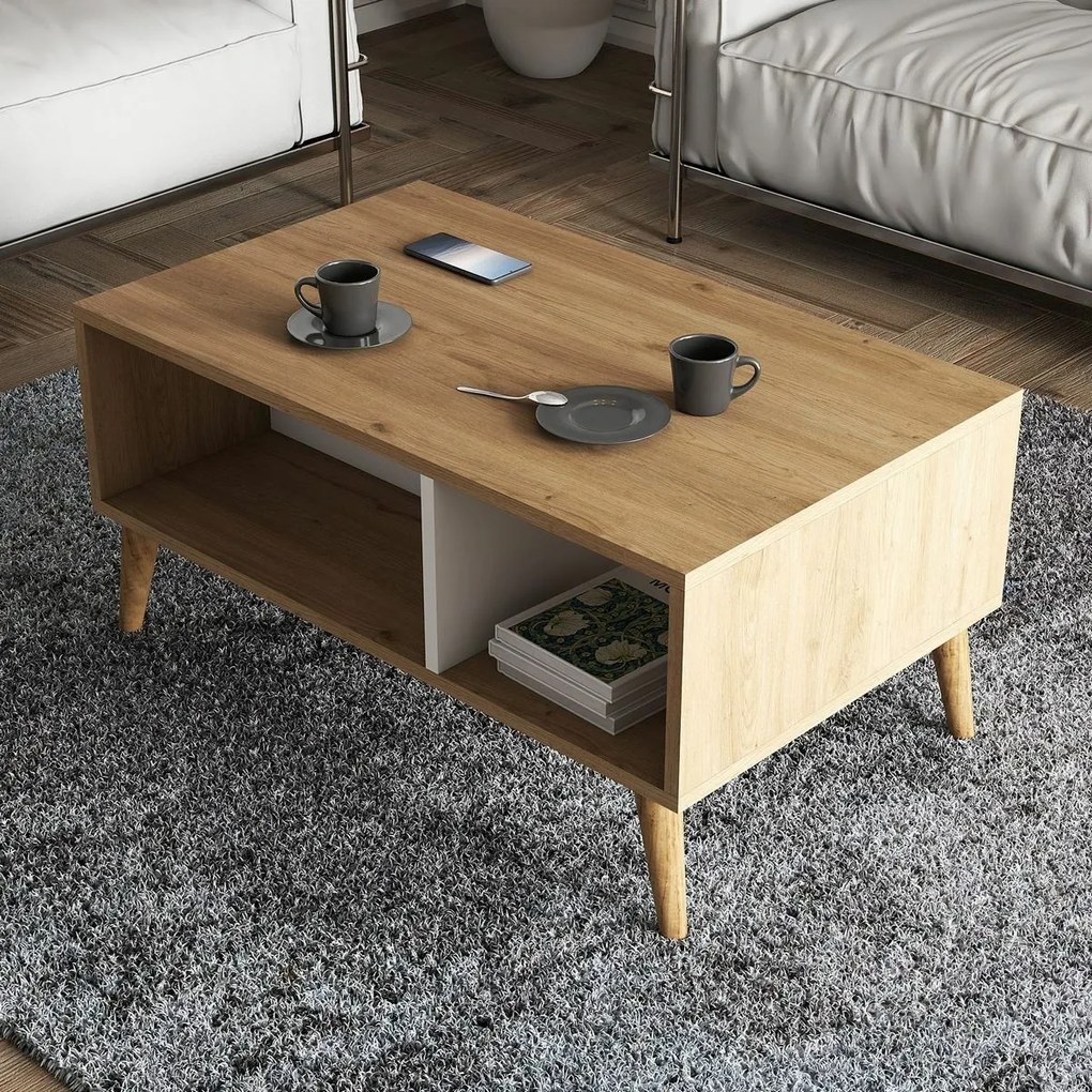 Exxen Oak a biely konferenčný stolík