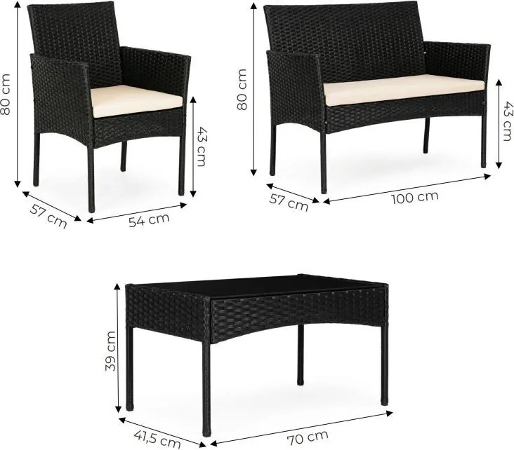 Ratanová sedacia súprava do záhrady