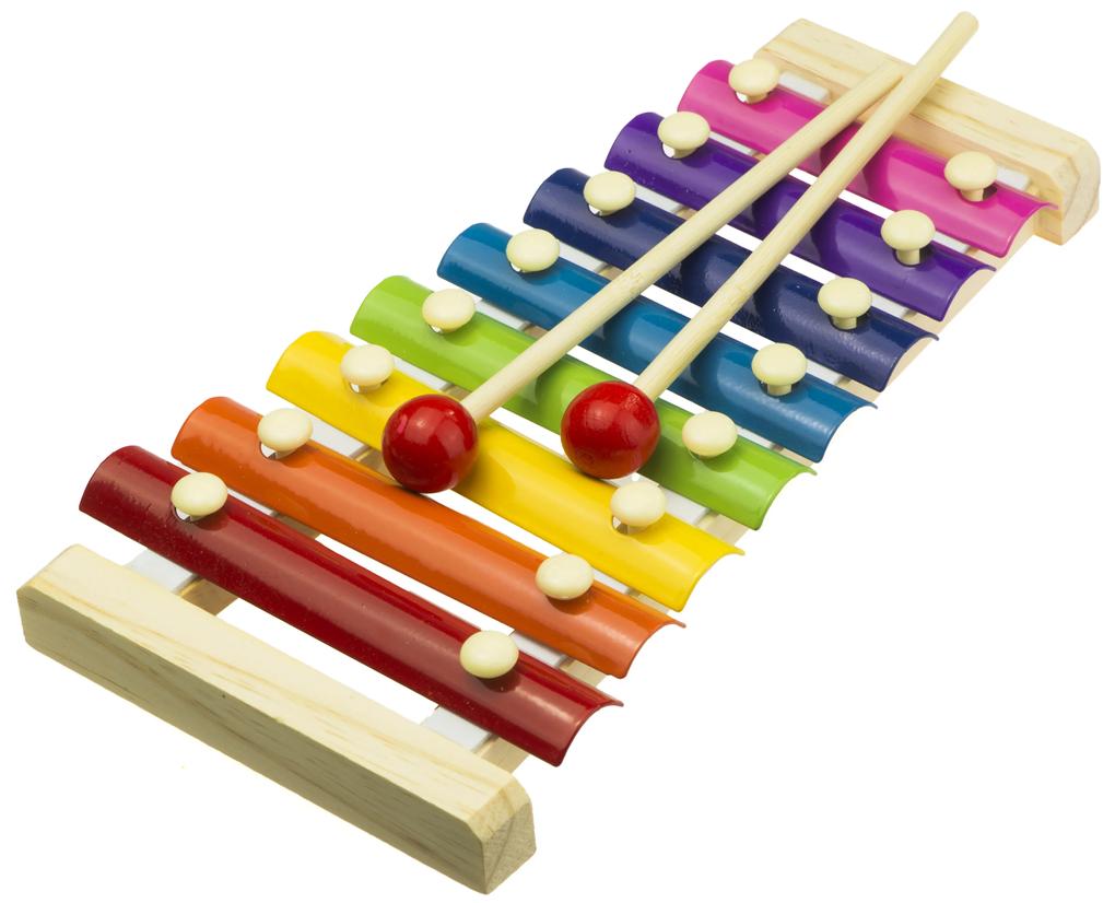 Farebný vzdelávací drevený cimbal