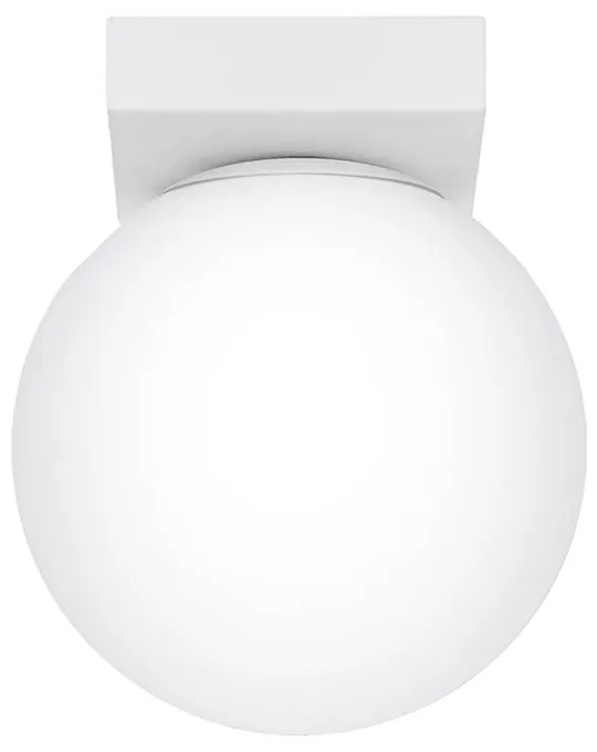 Biele stropné svietidlo so skleneným tienidlom ø 12 cm Umerta – Sollux