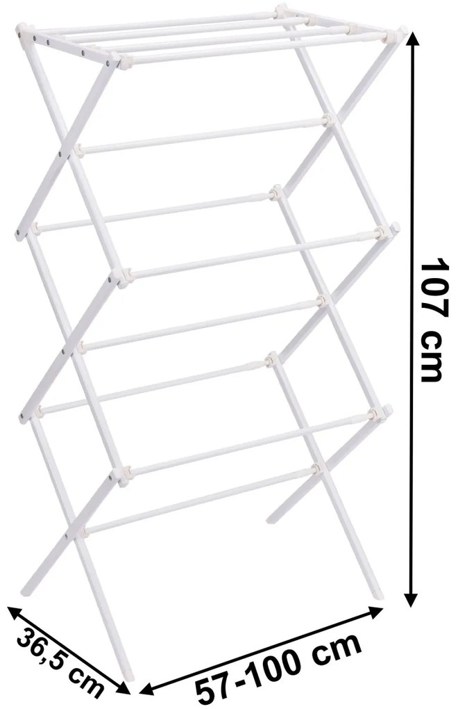 Nastavitelný sušák na prádlo GRENA bílý