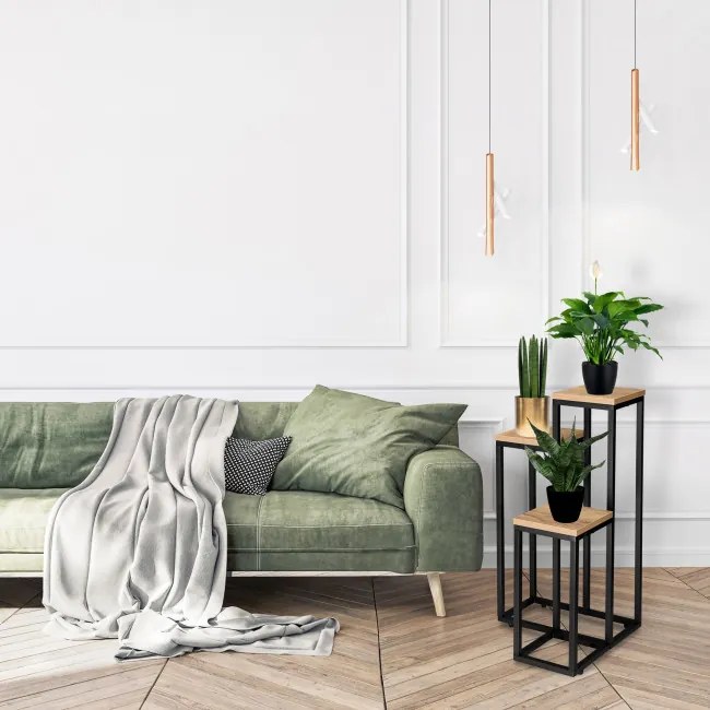 Stojan na kvety MUNIR CRAFT čierny