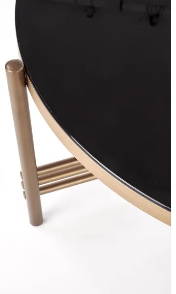 Konferenčný stolík ISMENA 41x80 cm zlatá/čierna