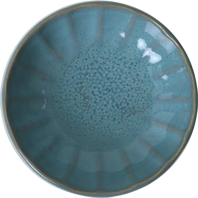 Súprava 6 kameninových misiek Laguna 12 cm, tyrkysová