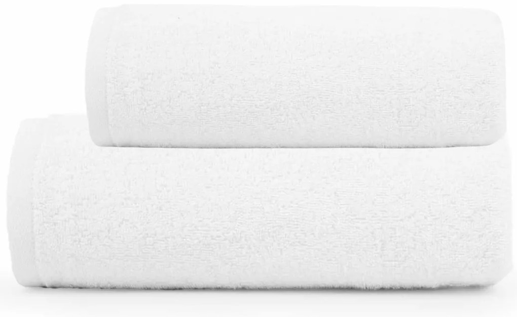 Set Osuška + Uterák Biely 50x90 + 70x140 cm – 100% bavlna, vysoko savé, pranie 60 °C