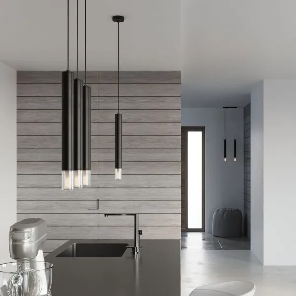 Sollux SL.0961 - Luster na lanku VIZIER 2xG9/40W/230V čierna