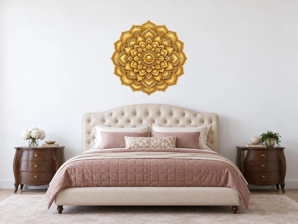 Zlatá mandala arch 75 x 74 cm