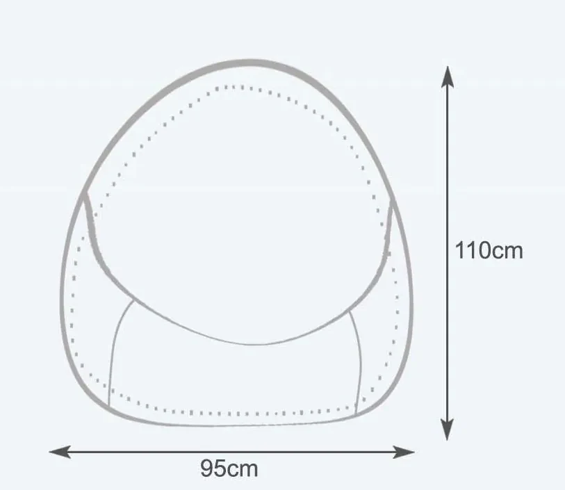 INTERMEDIC SK - Sedací vak Viper 95x110 cm | multifunkčný komfortný vak na sedenie aj ležanie Farba: NC12 - Červená (Polyester)