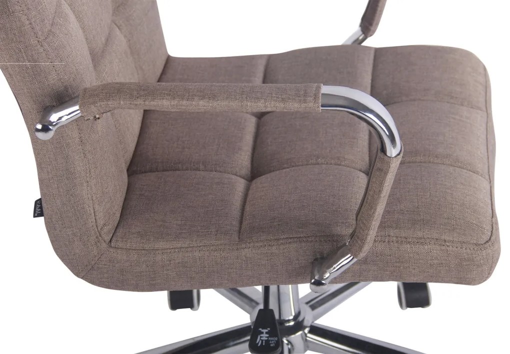 Design-Shop Kancelárska stolička Deli - látka - Sivo-hnedá (Taupe)