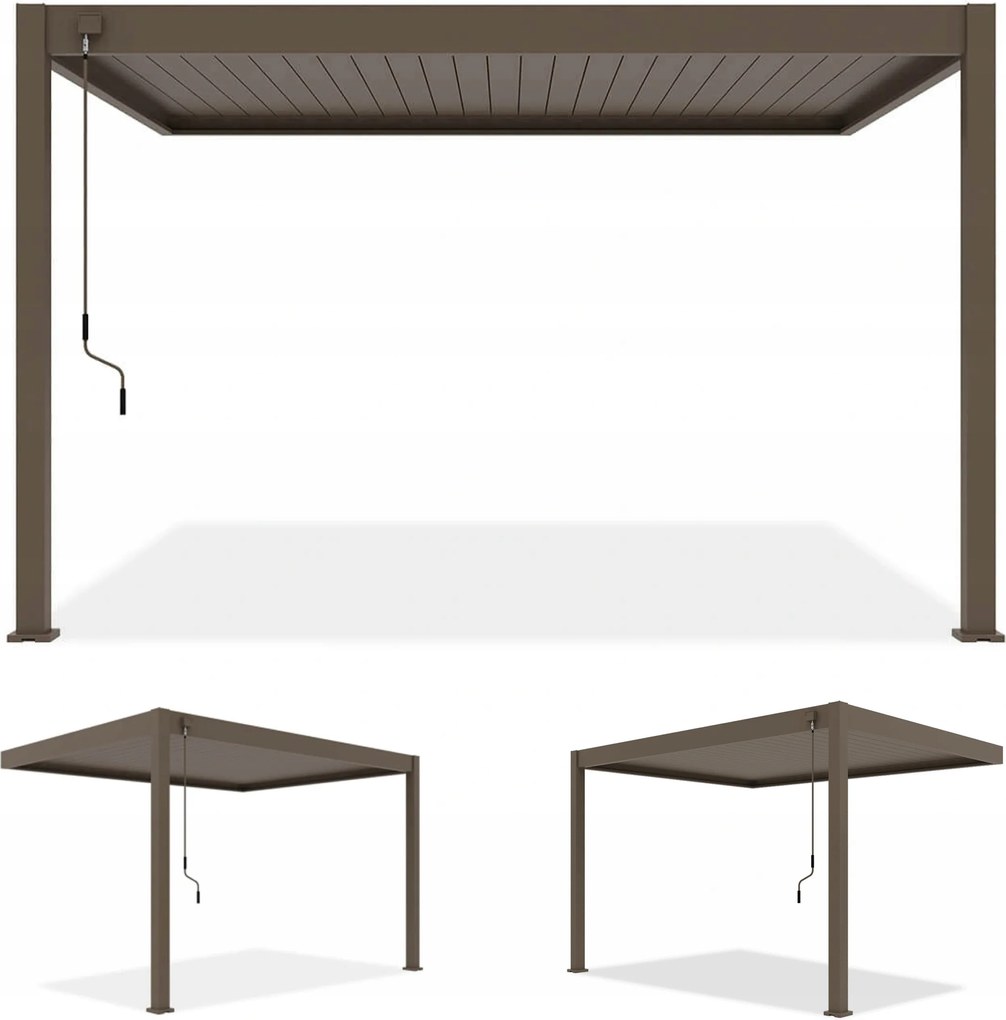 Záhradná pergola na stenu z hliníka Elegance Wall 3x4 Gutroof