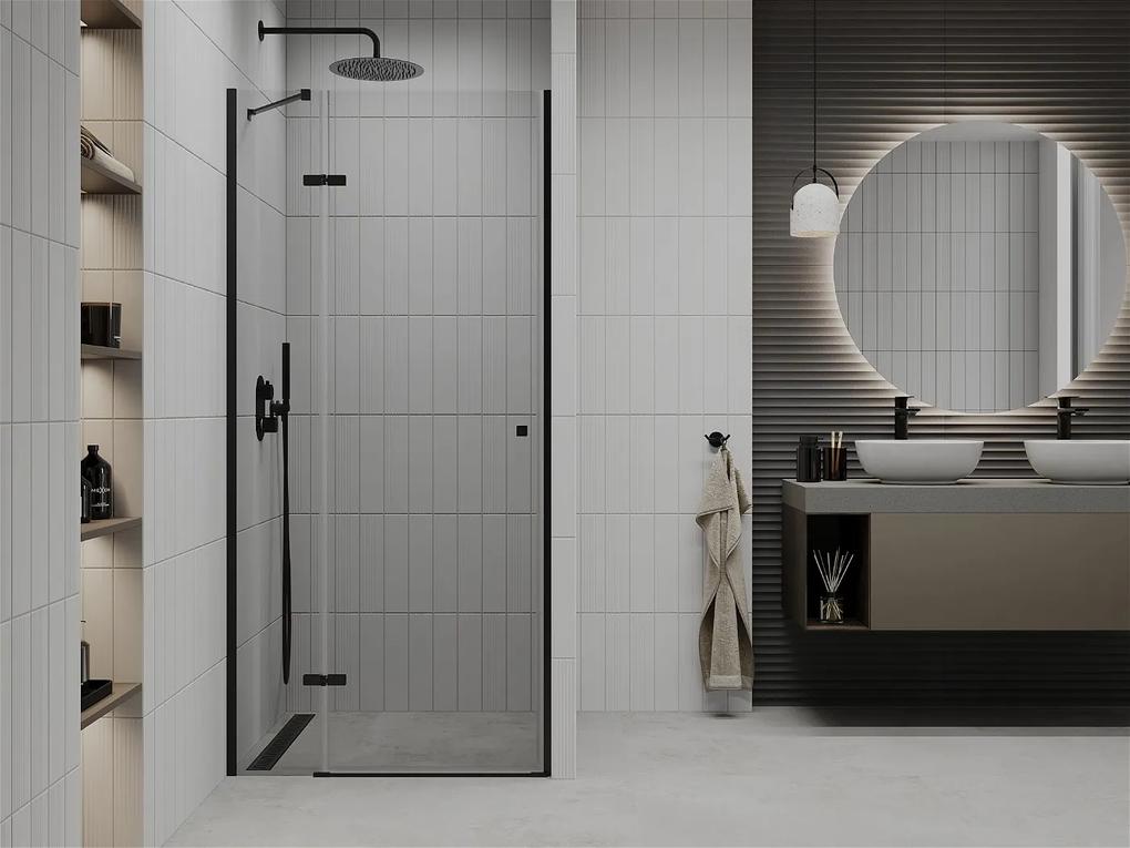 Mexen ROMA sprchové otváracie dvere ku sprchovému kútu 90 cm, čierna-transparentná, 854-090-000-70-00