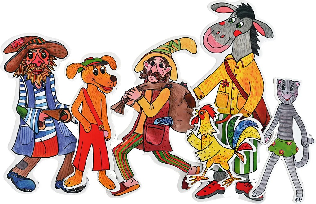 MARIONETINO – Brémski muzikanti – bábky 6 ks