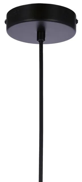 Candellux Čierny závesný luster Jonera pre žiarovku E27 31-08428