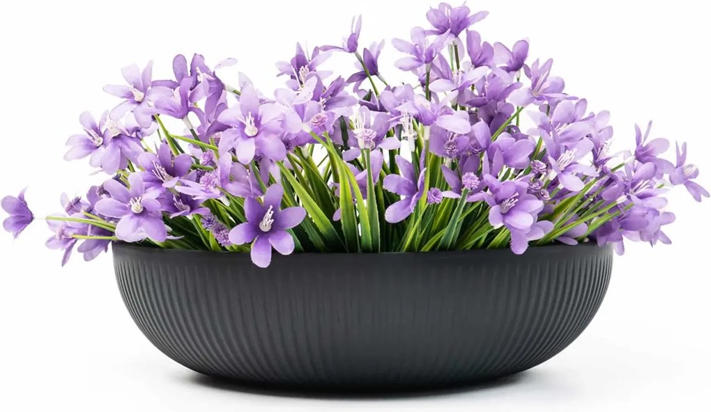 Okrasná miska PLANA, sklolaminát, priemer 34 cm, čierna