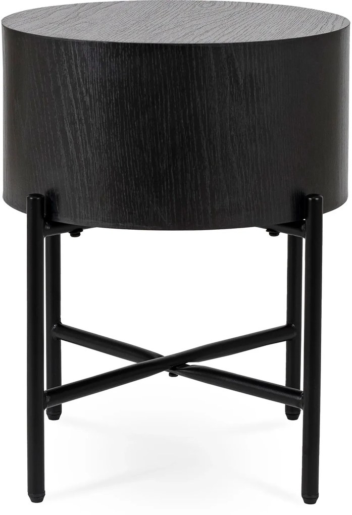 PROXIMA.store - Minimalistický okrúhly konferenčný stolík CEVES FARBA: čierna