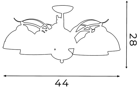 Stropné svietidlo KORFU 5xE27/60W/230V