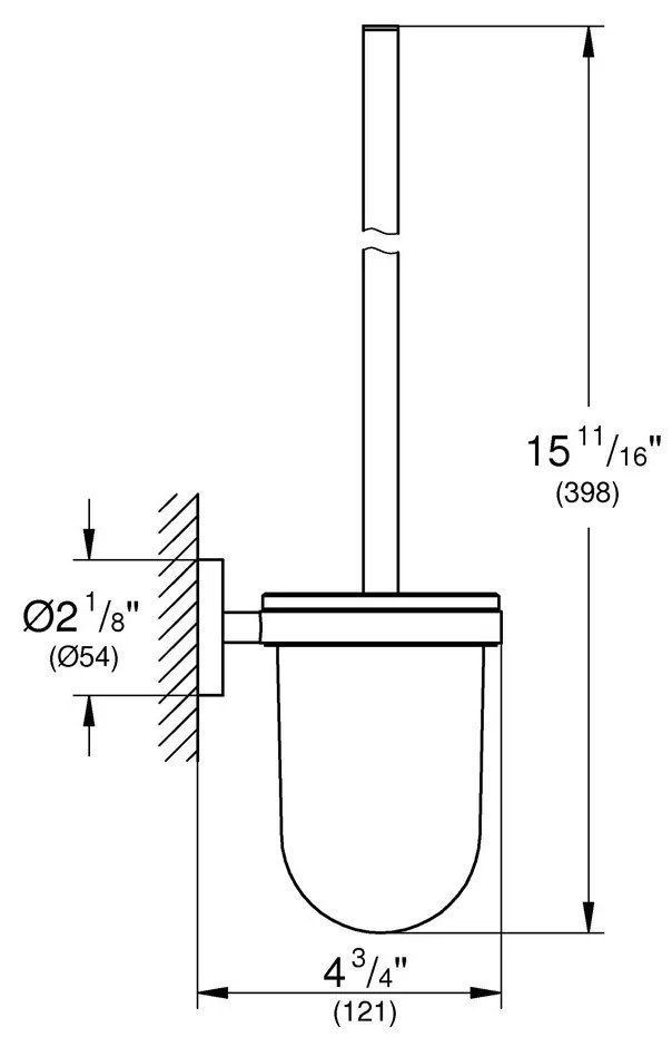 GROHE Essentials - Súprava na čistenie toalety, Hard Graphite 40374A01