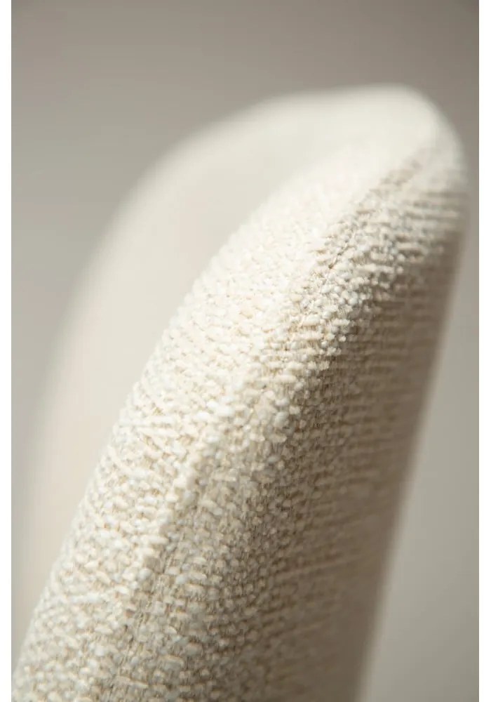 Krémovobiela čalúnená jedálenská stolička Heap – DAN-FORM Denmark