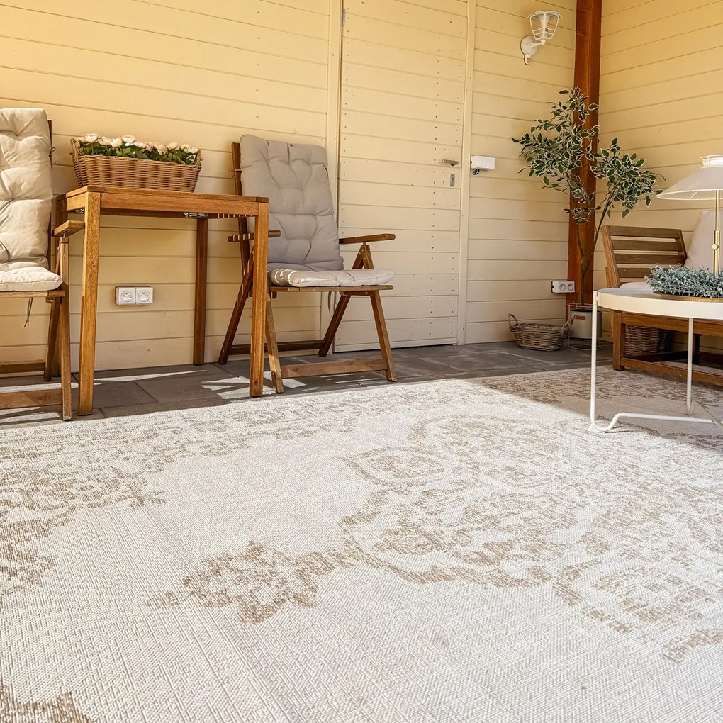 Kusový koberec Beach 103854 Cream / Beige – na von aj na doma, 160x230, biela, chodba / predsieň, Hanse Home