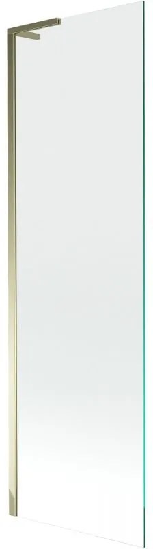 Mexen Next L, 1-krídlová vaňová zástena 60 x 150 cm, 6mm číre sklo, zlatý lesklý profil, 895-060-000-03-00-50