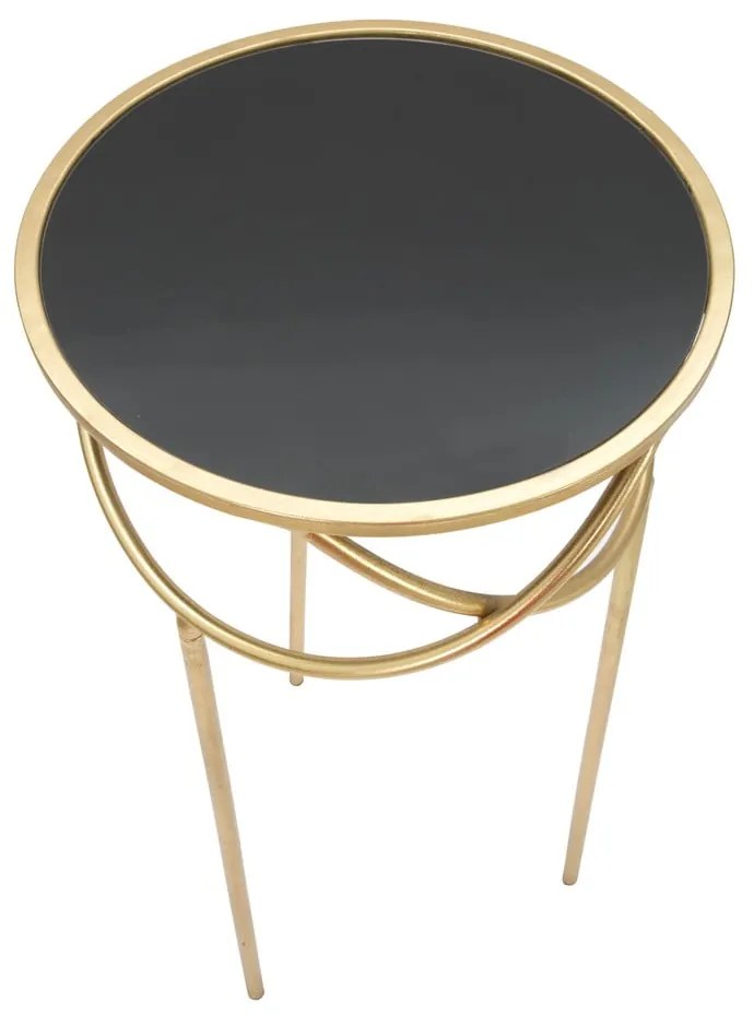 Okrúhly odkladací stolík so sklenenou doskou ø 40 cm Ring – Mauro Ferretti