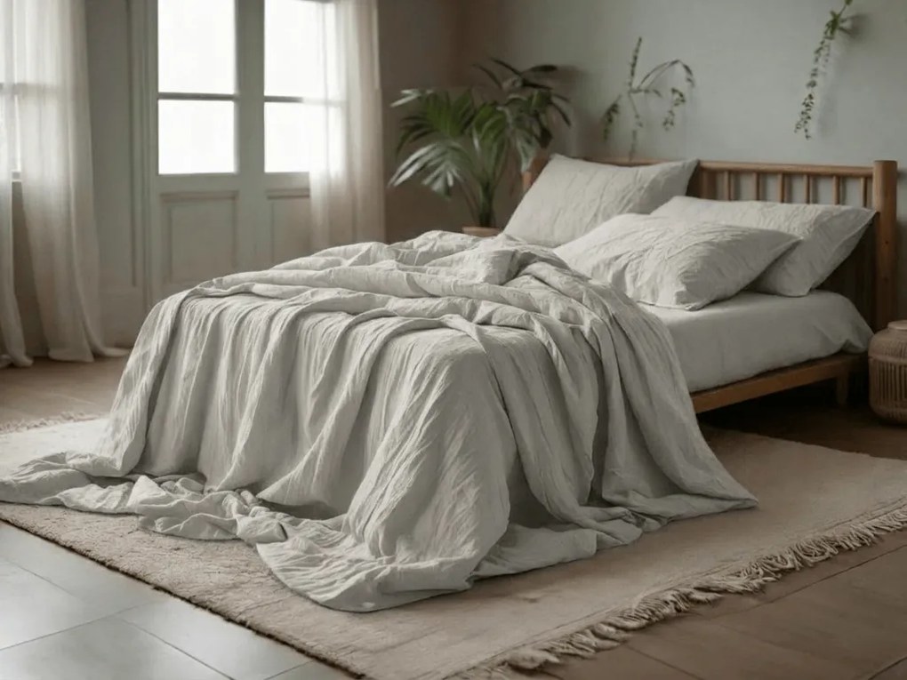 Mušelínové obliečky PURELY svetlosivé Rozmer obliečok: 2 ks 80 x 80 cm | 200 x 200 cm