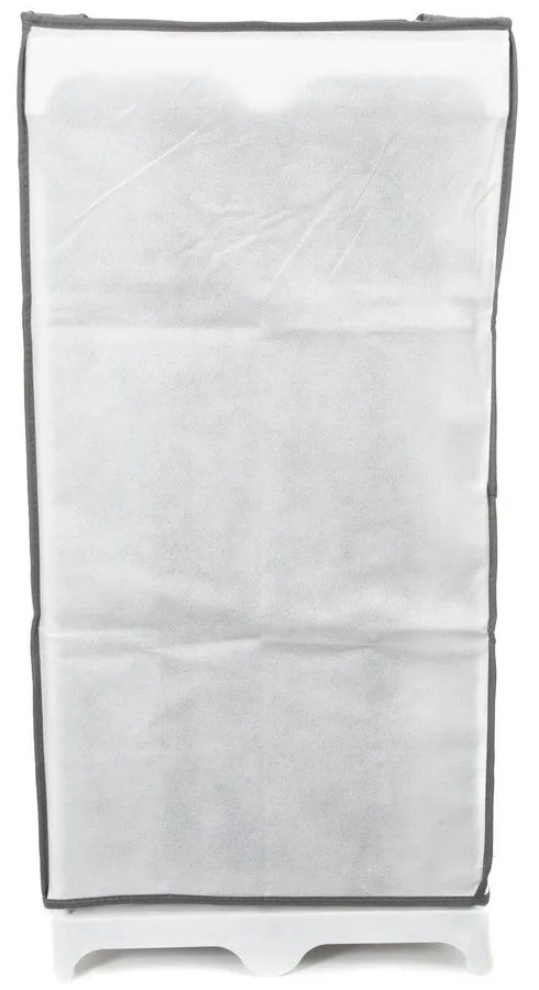 Čierno-biely textilný stojan na topánky Compactor Shoes, 25 priehradiek