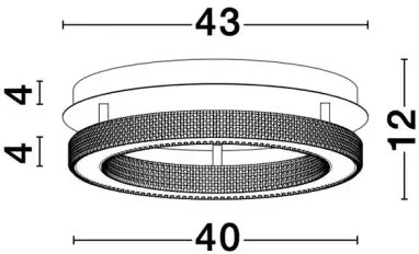Stropné svietidlo LED so stmievaním Fiore 40 zlaté