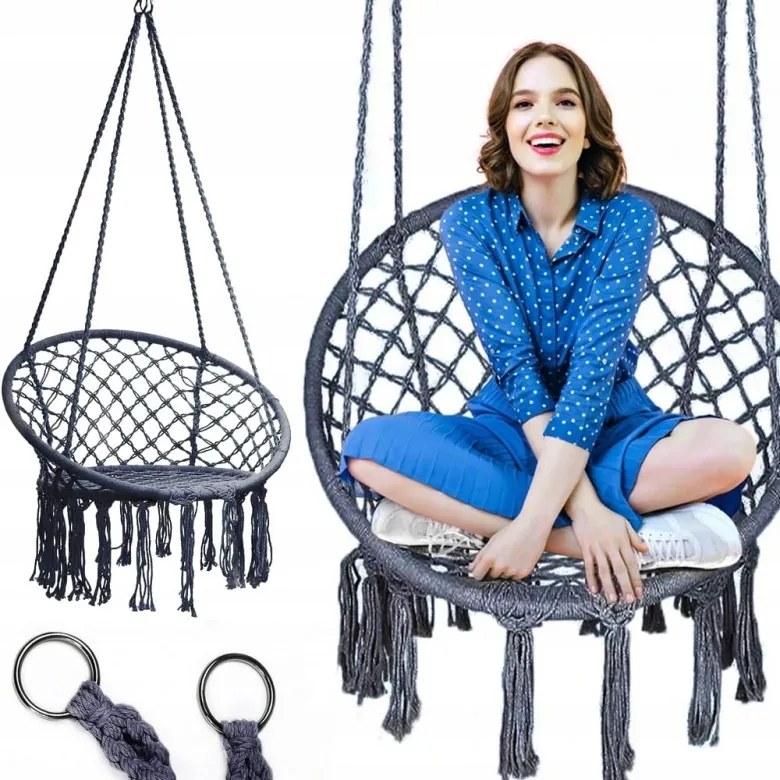Závesná hojdačka ANTRACIT